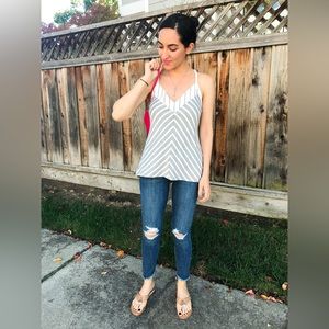 Joe’s Dark Wash Distressed Raw Hem Skinny Jeans